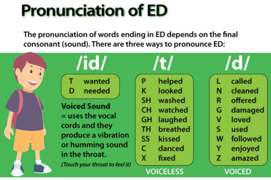 cách phát âm chuẩn đuôi ed trong tiếng anh